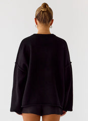 Jack Oversized Knit Sweater - Black