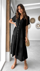 Kimberly Midi Dress - Black