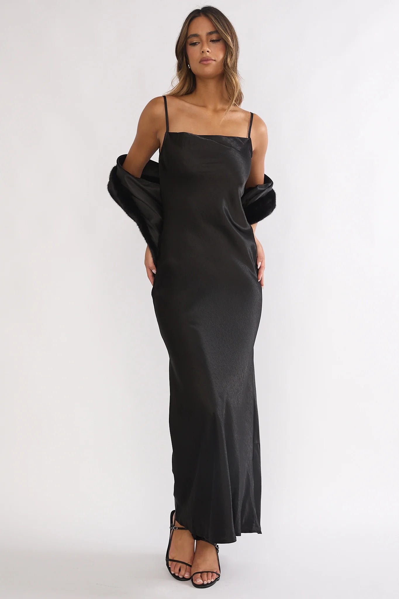 Hadley Cami Scarf Maxi Dress Black