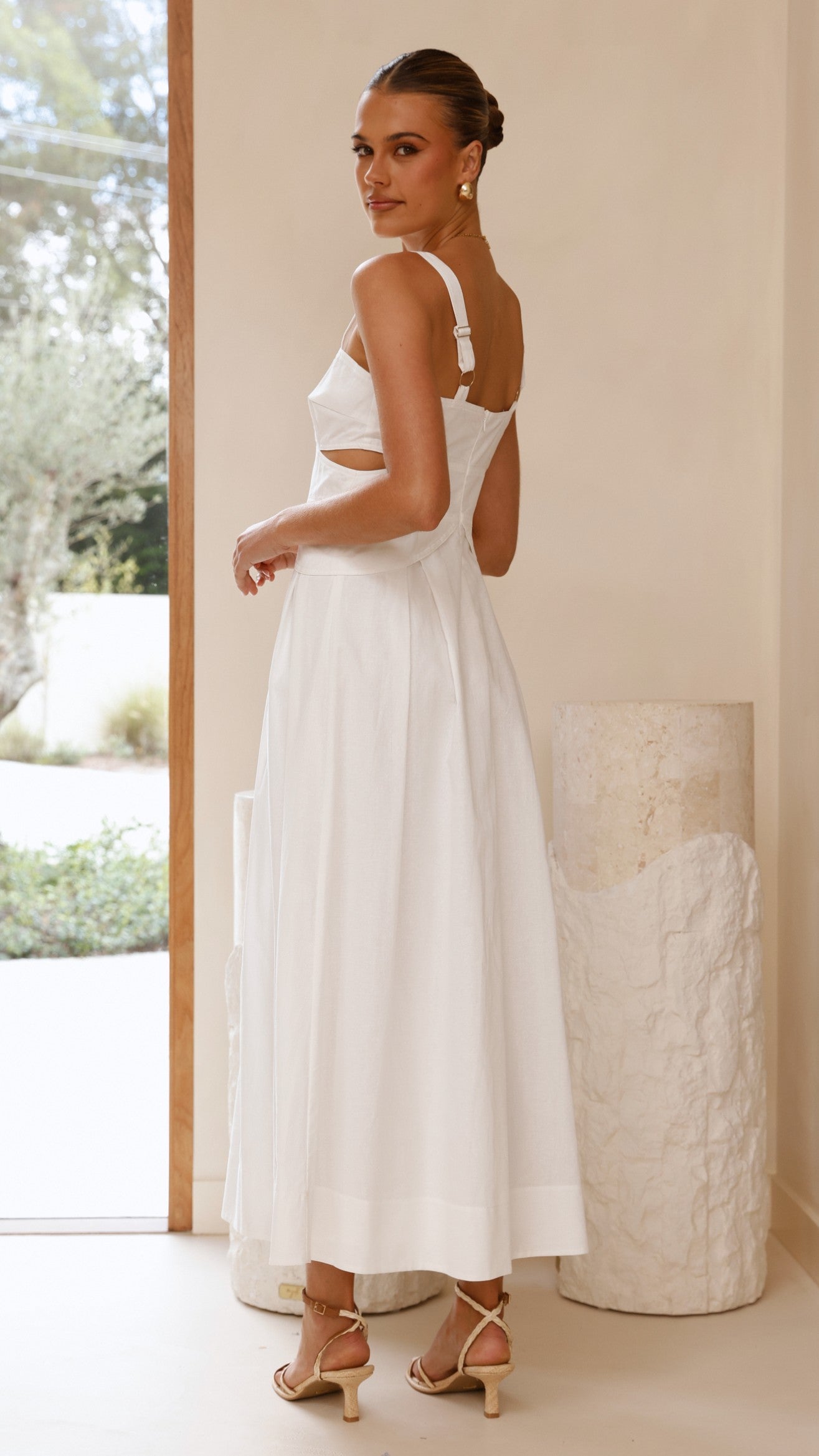 Harleigh Midi Dress - White
