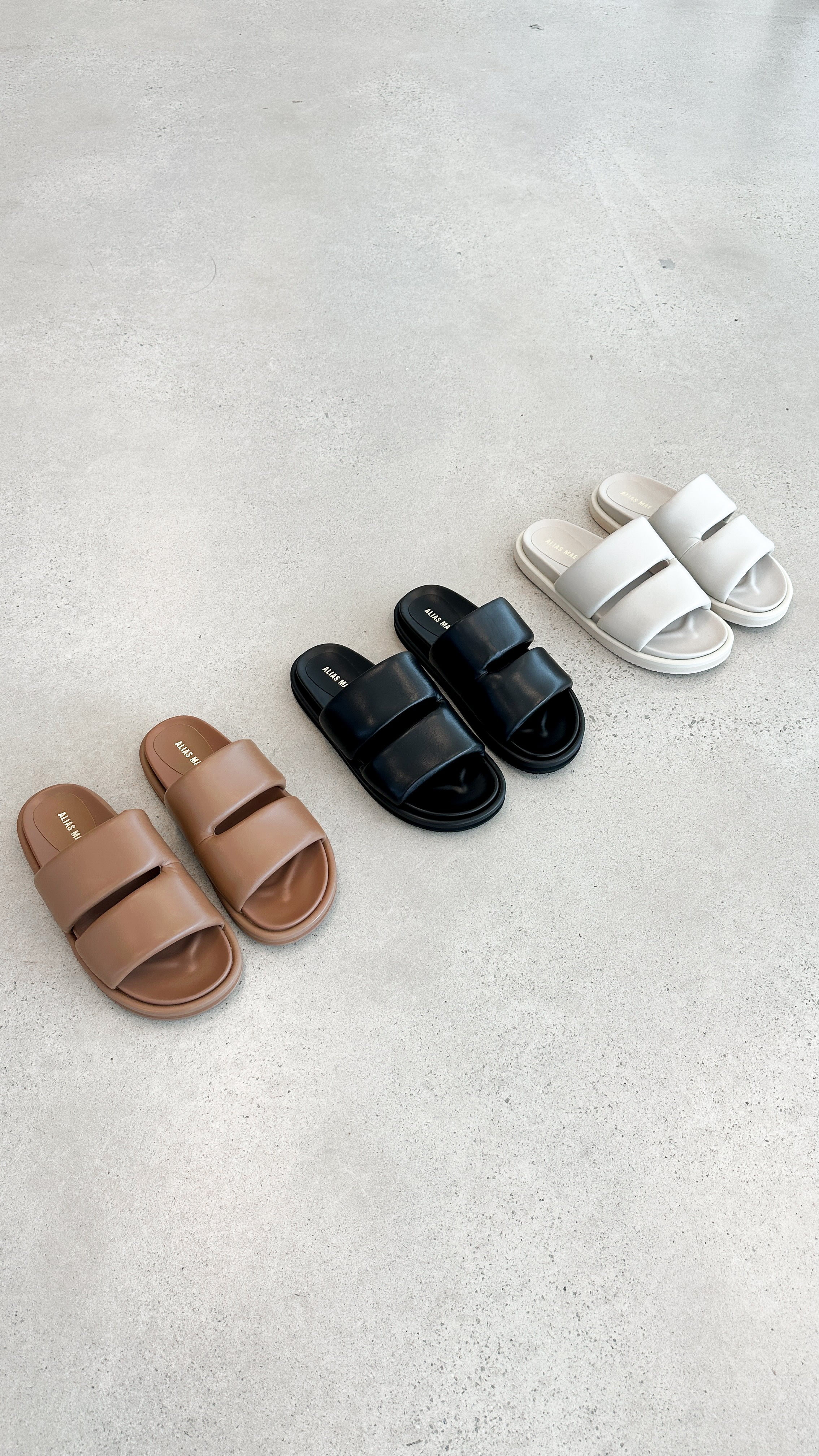 Alias Mae Dawn Slide - Black Leather