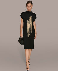Donna Karan New York Women's Sleeveless High Neck Sweater Dress