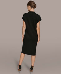 Donna Karan New York Women's Sleeveless High Neck Sweater Dress